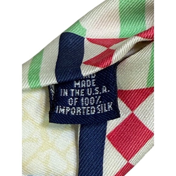 Vineyard Vines Kentucky Derby Silk Tie Patchwork Print 60" USA - Picture 4 of 4